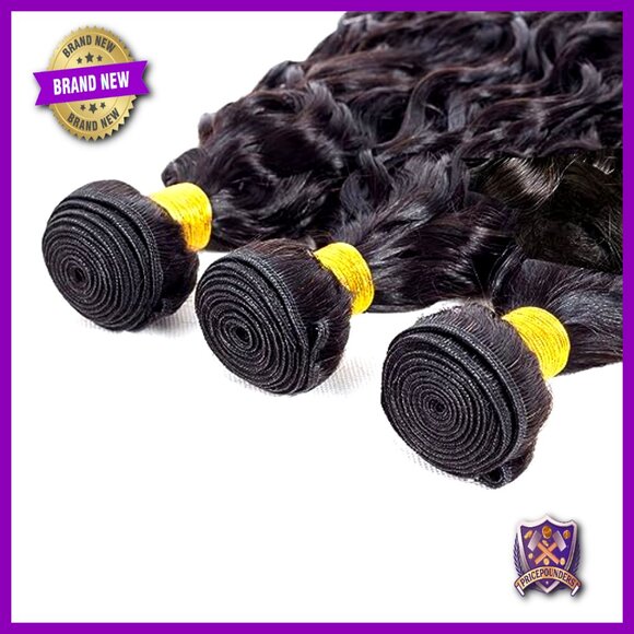 28-32 Inch Water Wave Human Hair Bundles Brazilian Virgin Hair Extensions